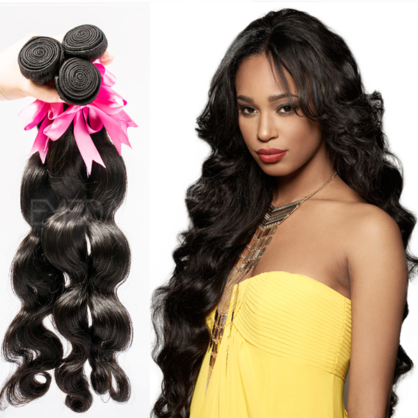 Grade 7A brazilian black human hair extensions YJ